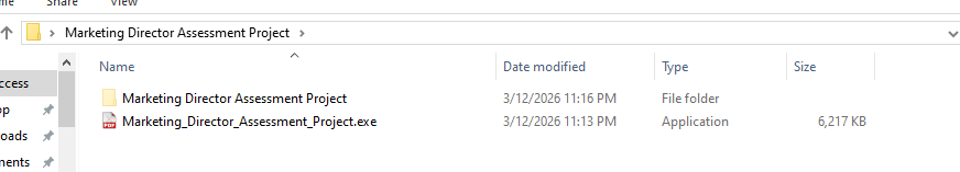 Example of files present in one of the archives analyzed.