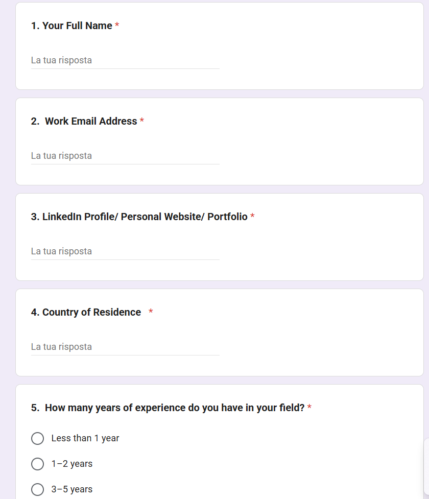 Information requested from the user to make the form appear legitimate.