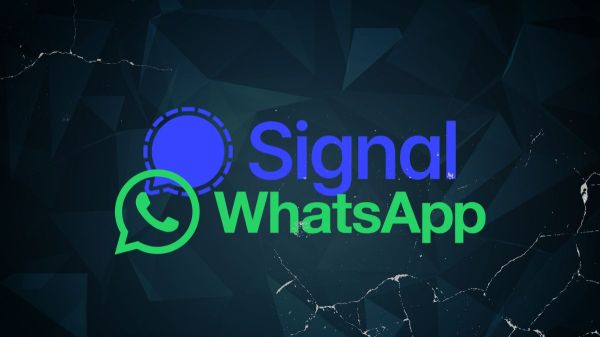 Signal and WhatsApp logos