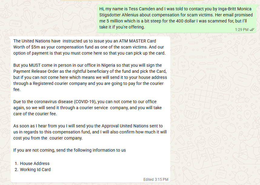Promising a $5M ATM card