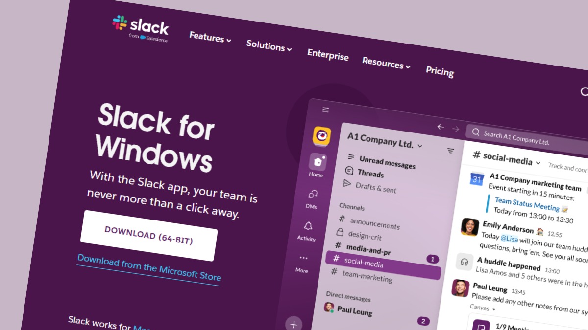 Fake Slack website delivers malware