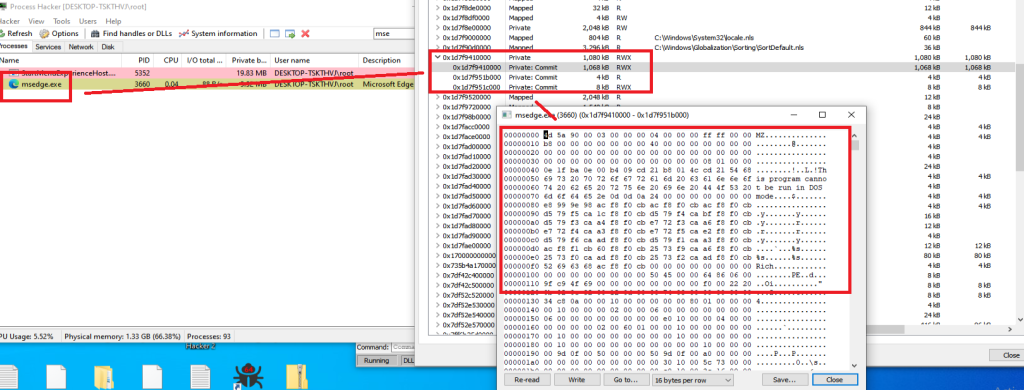 The injected DLL in Microsoft Edge (Source : Malwarebytes). 