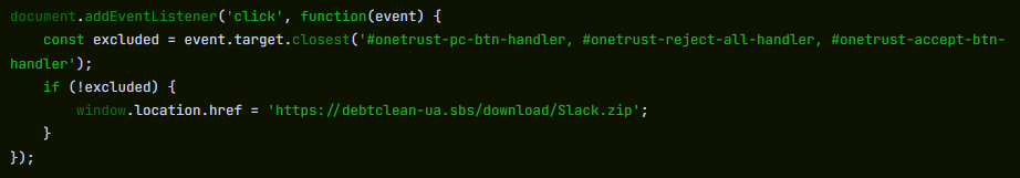JavaScript click handler