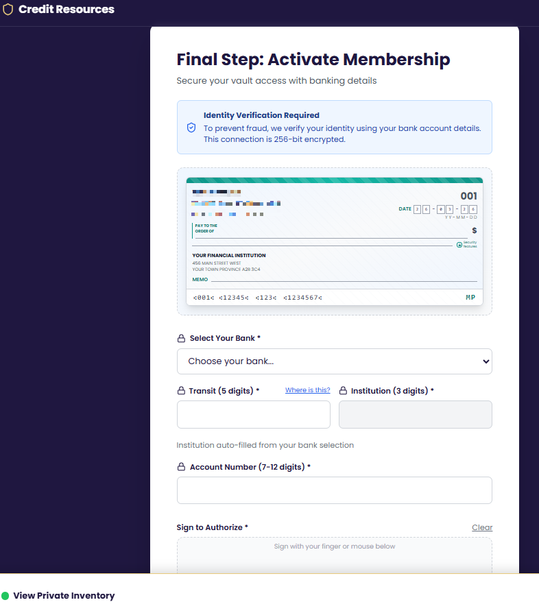 The application form
