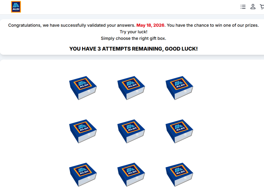 Aldi meat box scam - fake Aldi site.