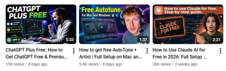 Compromised YouTube channels with AI-generated videos