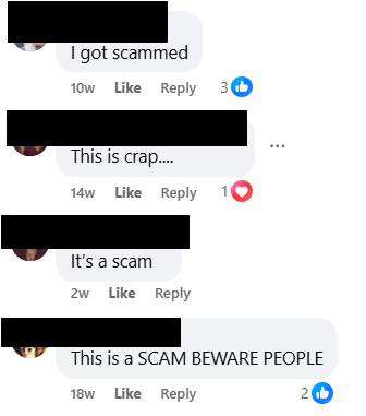 Comments on the Facebook post