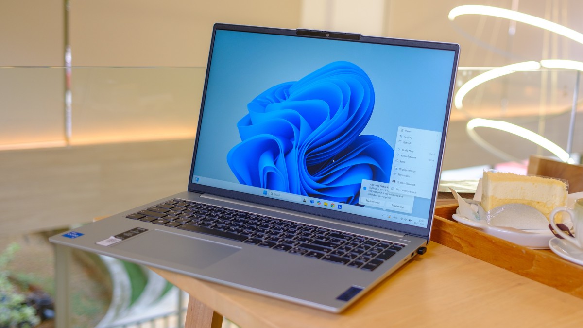 Windows on a laptop