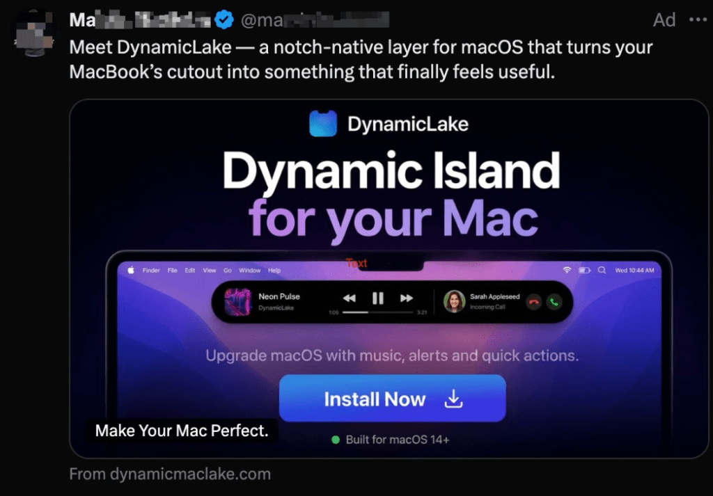 Fake ad for DynamicLake