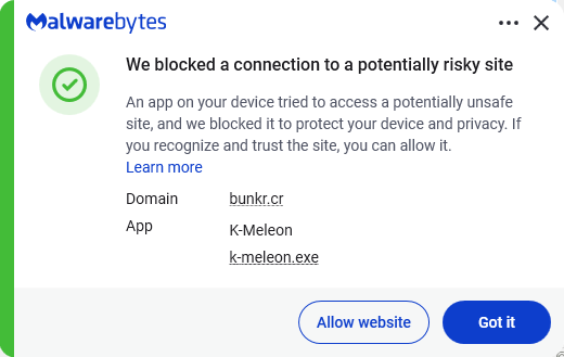 Malwarebytes bunkr.cr