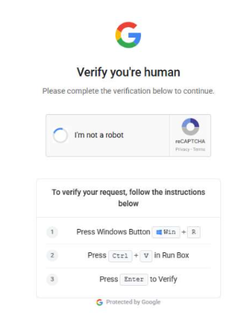 "Verify you’re human” ClickFix page