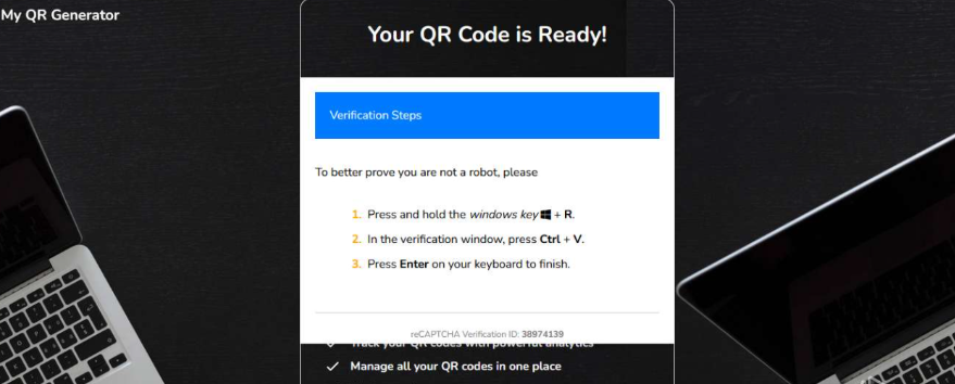 “QR Code” ClickFix lure page