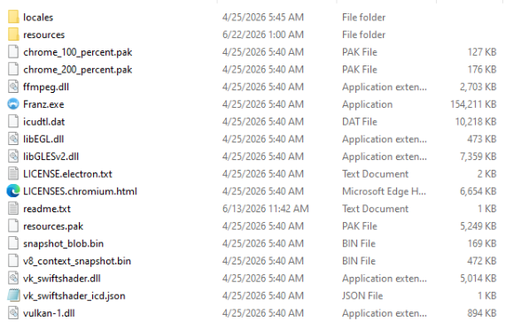 The trojanized "Franz" app used to download ResiLoader