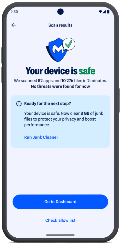 Malwarebytes Android: Skanowanie zakończone