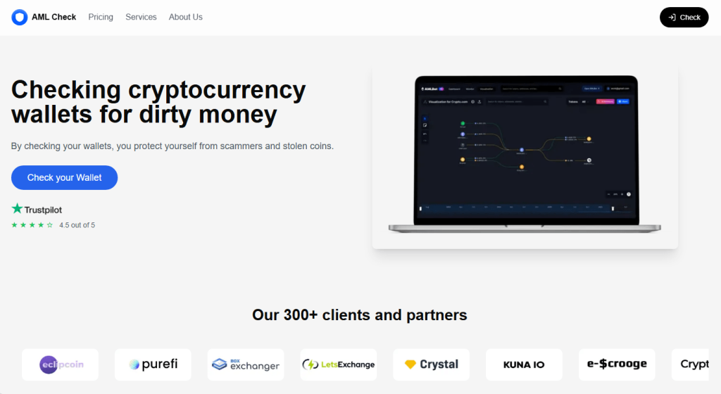 A fake AML Check site