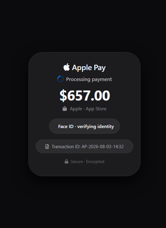 Falso avviso di pagamento Apple Pay