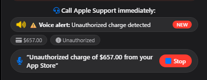 Fake Apple Pay alert