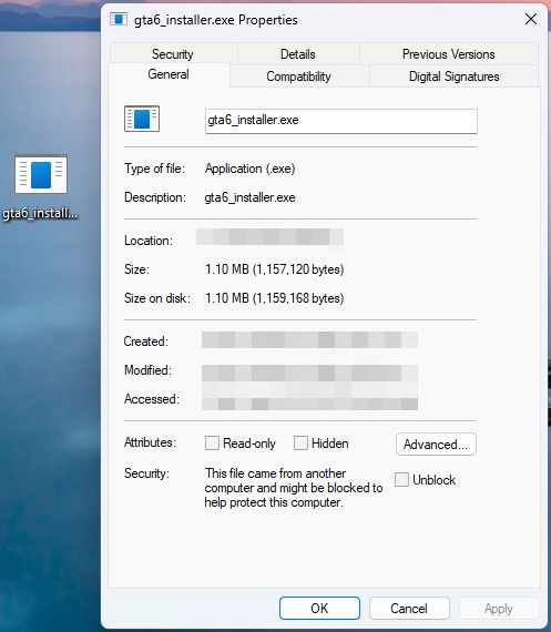O suposto instalador do GTA 6 tem apenas 1,1 MB.