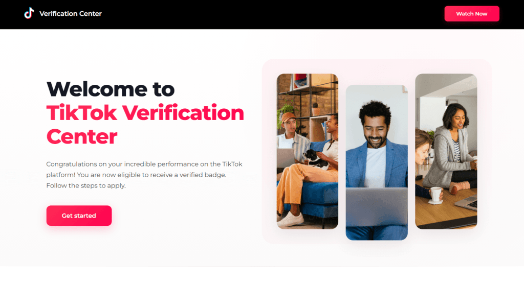 Gefälschtes TikTok-Verifizierungszentrum