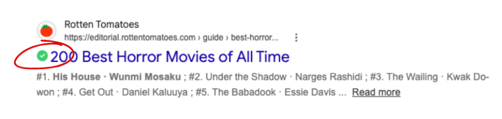 Google result showing a green rating from Browser Guard