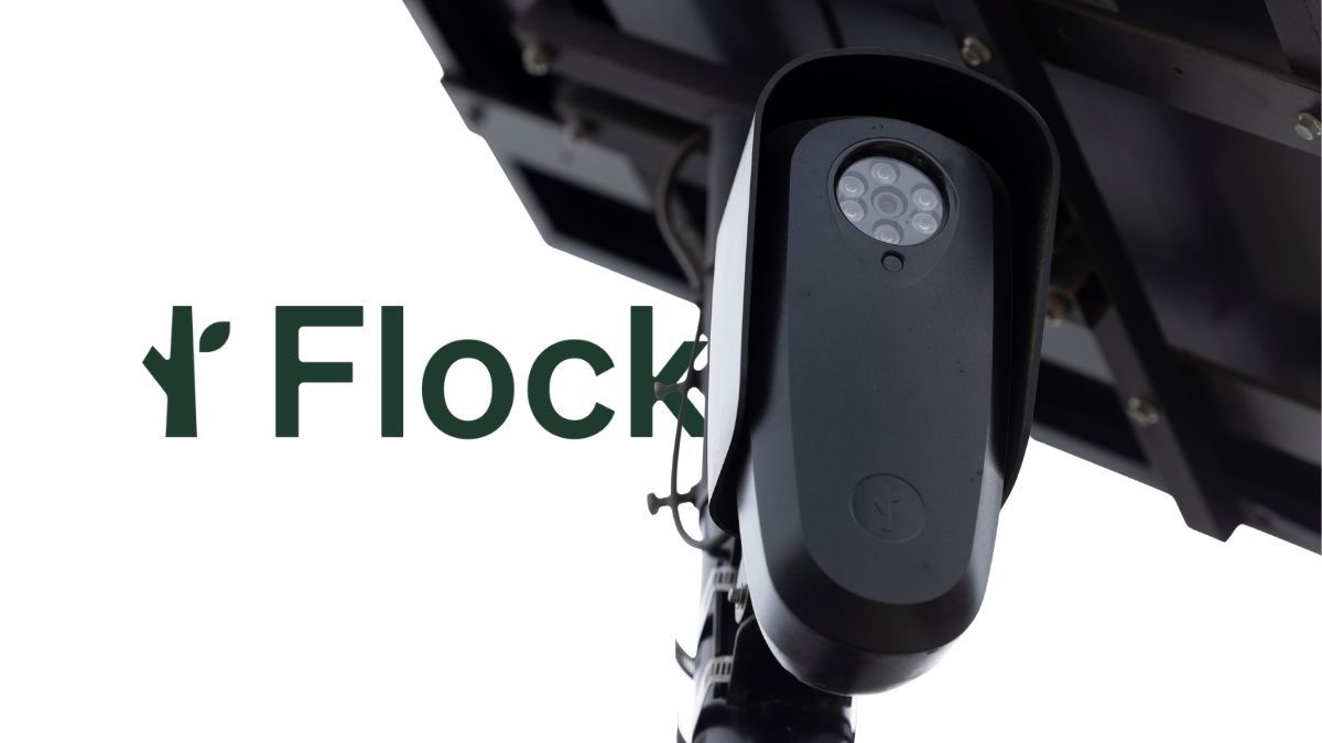 Flock Safety logo with ALPR camera