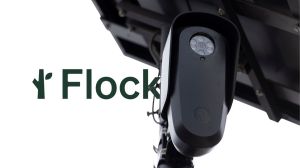 Flock Safety logo with ALPR camera